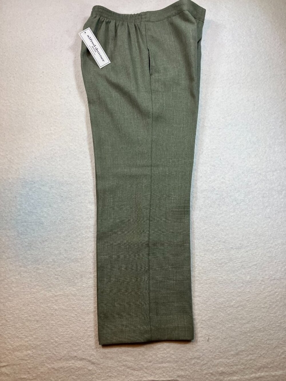 Alfred Dunner Women Green Elastic Waist Pull On Polyester Casual Pant Size 10P - Picture 5 of 6